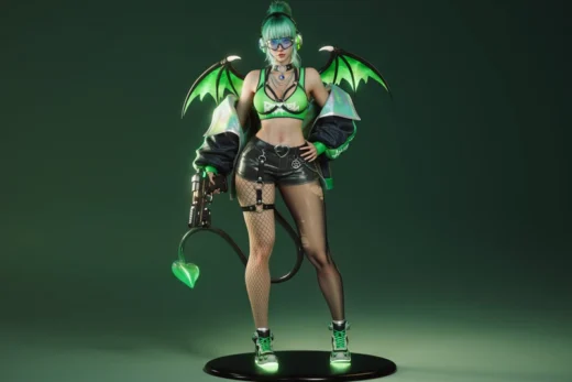 Cyanra — Original Character 3D model