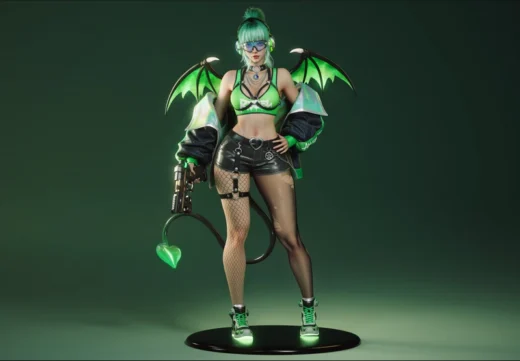 Cyanra — Original Character 3D model