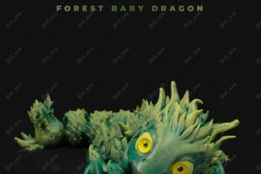 Forest Baby Dragon — Original Fantasy 3D model