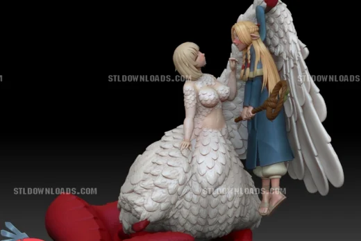 Falin Touden and Marcille Donato — Delicious in Dungeon 3D model
