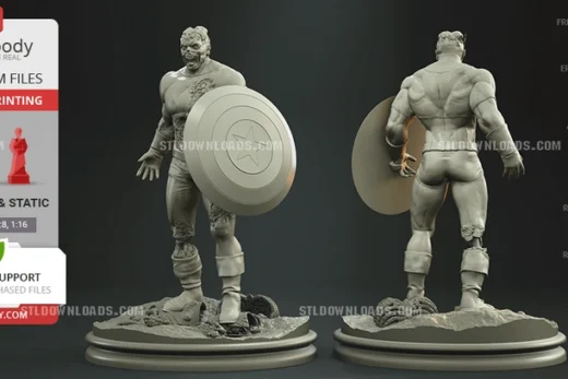 Colonel America — Marvel Zombies 3D model