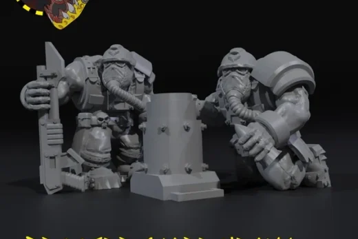 Broozer Guard Heavy Weapon Mortar Team — Sci-Fi 3D model