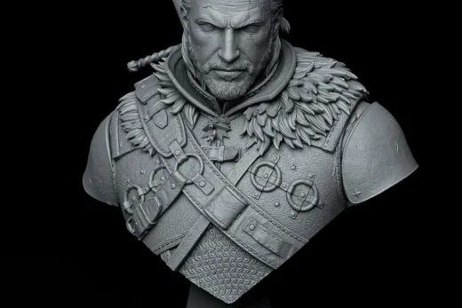 Geralt Bust — The Witcher 3D model