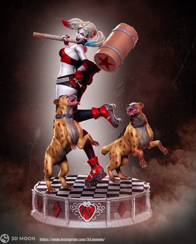 Harley Quinn with Dud and Lou