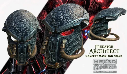 Predator Architect Concept Mask & Stand — Predator 3D model
