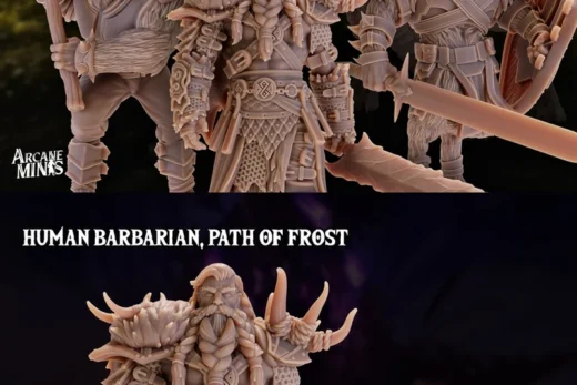 Human Barbarian — Pathfinder 3D model