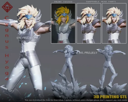 Hyoga de Cisne — Saint Seiya 3D model
