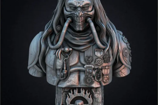 Immortan Joe Bust — Mad Max 3D model