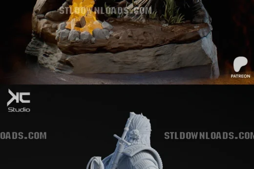 Geralt Bust — The Witcher 3D model