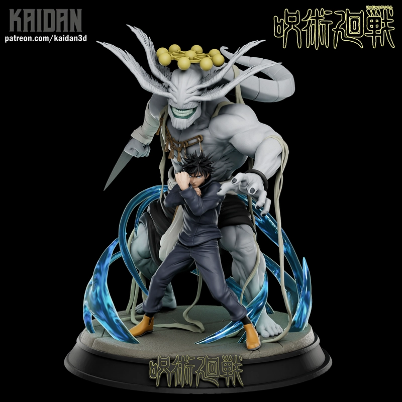 Megumi Fushiguro & Mahoraga — Jujutsu Kaisen 3D model