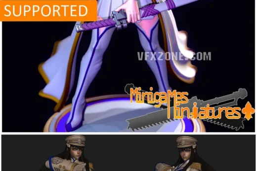 Satsuki Commissar — Kill la Kill 3D model