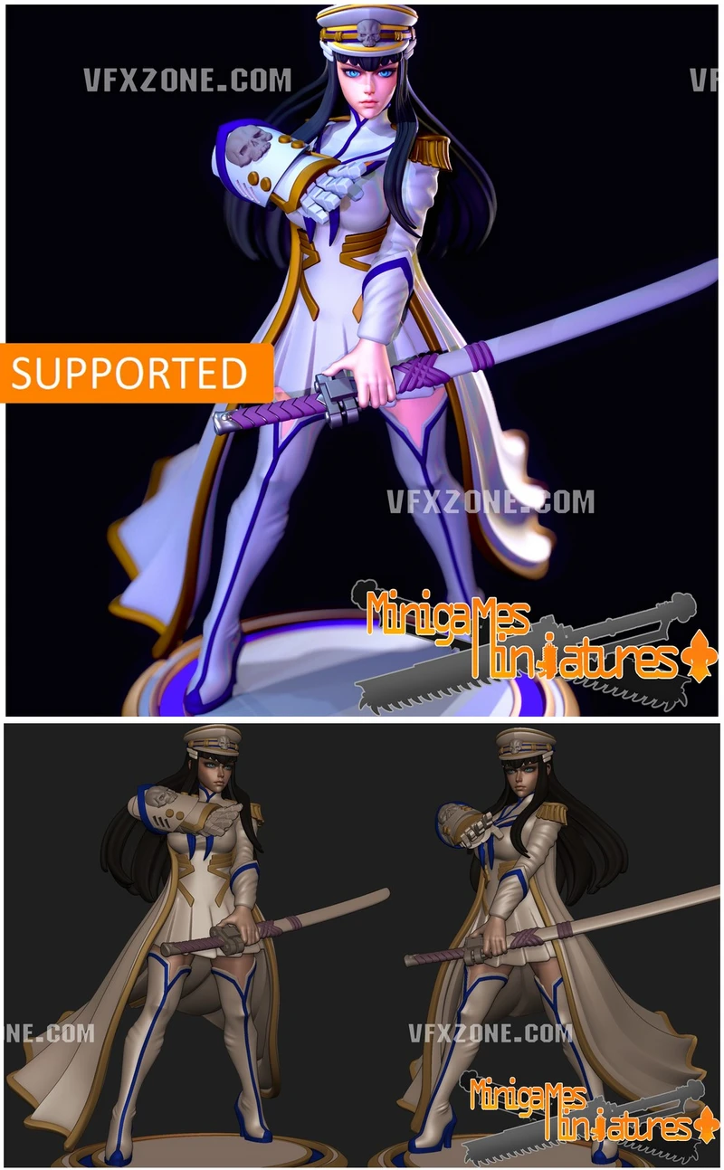 Satsuki Commissar — Kill la Kill 3D model