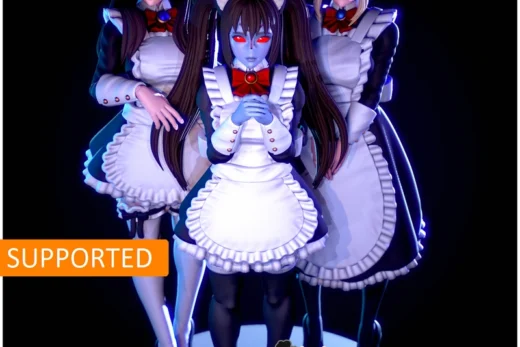 Space Maids Waifus — Sci-Fi 3D model