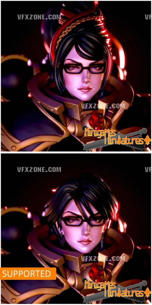 Bayonetta Head Bits for Space Nun — Bayonetta / Sci-Fi 3D model