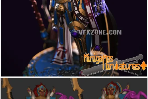 Crimson Sorcerer Magnara — Original Fantasy 3D model