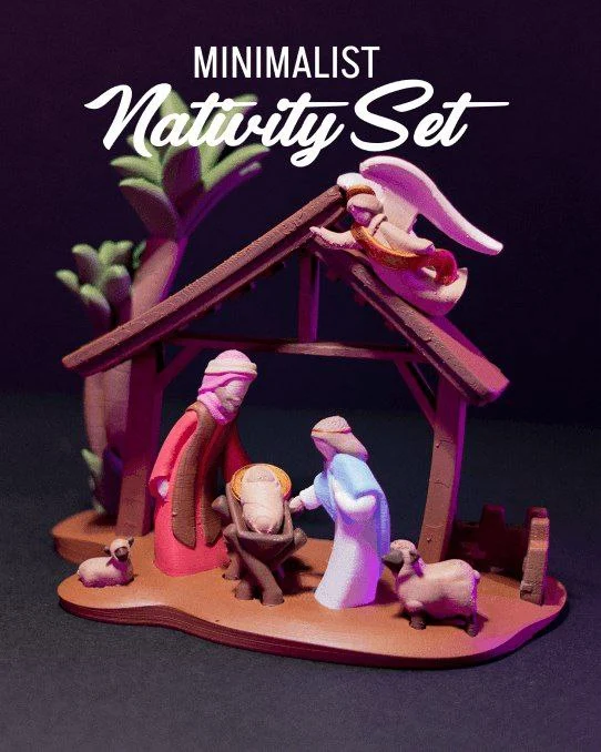 Minimalist Nativity Set — Biblical 3D model