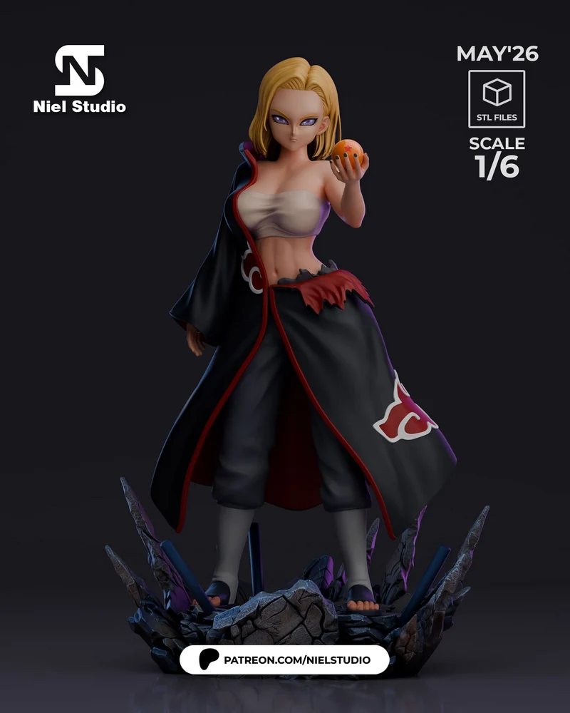 Android 18 Cosplay Pain — Dragon Ball / Naruto 3D model