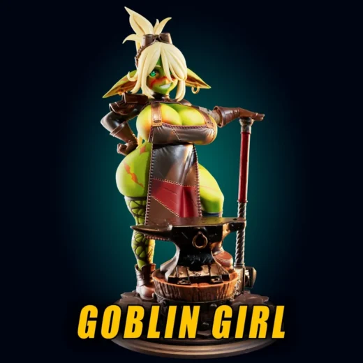 Rhu Goblin Girl Blacksmith — Fantasy 3D model