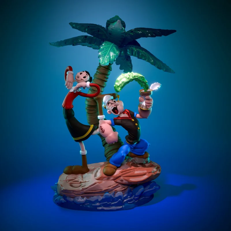 Popeye and Olive Oyl — Popeye 3D model