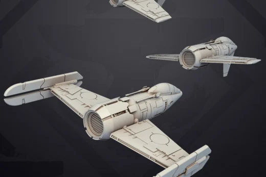 RP82 Fiend Starfighter — Star Wars 3D model