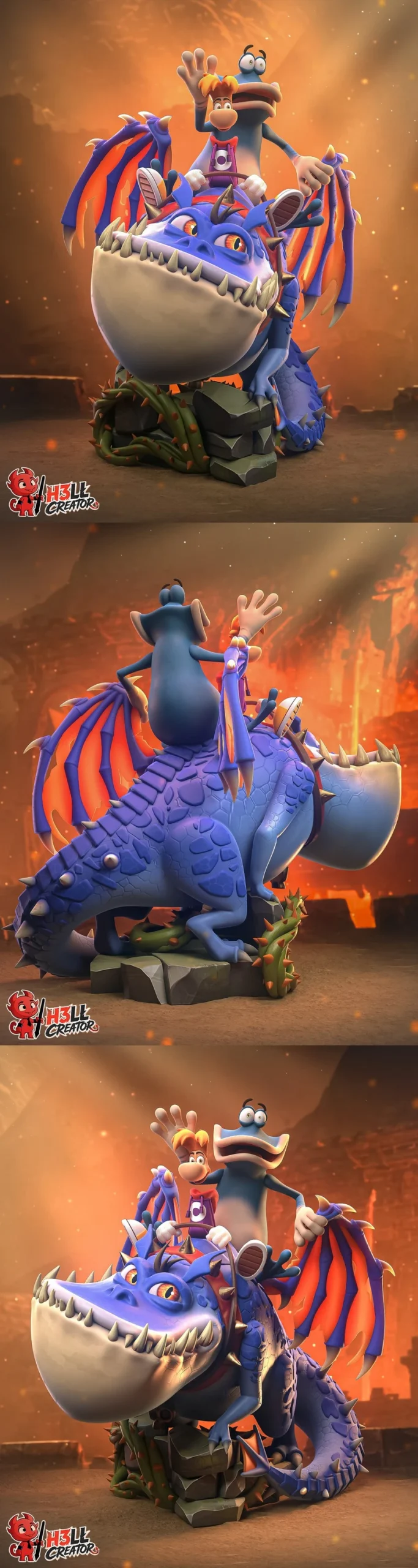 Rayman and Globox — Rayman 3D model