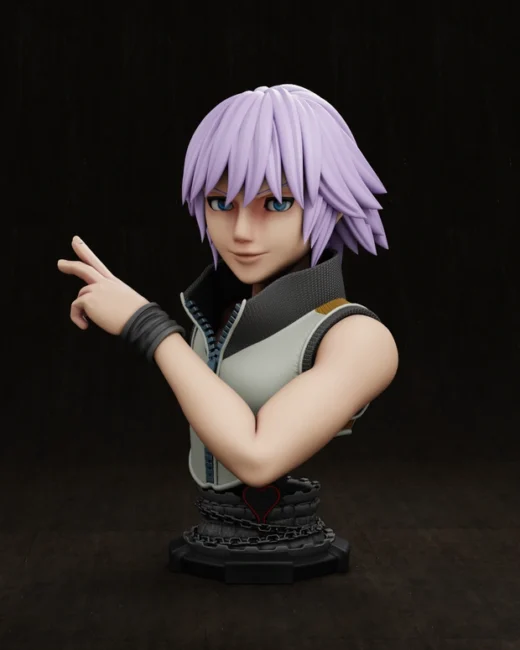 Riku Sculpture & Bust — Kingdom Hearts 3D model