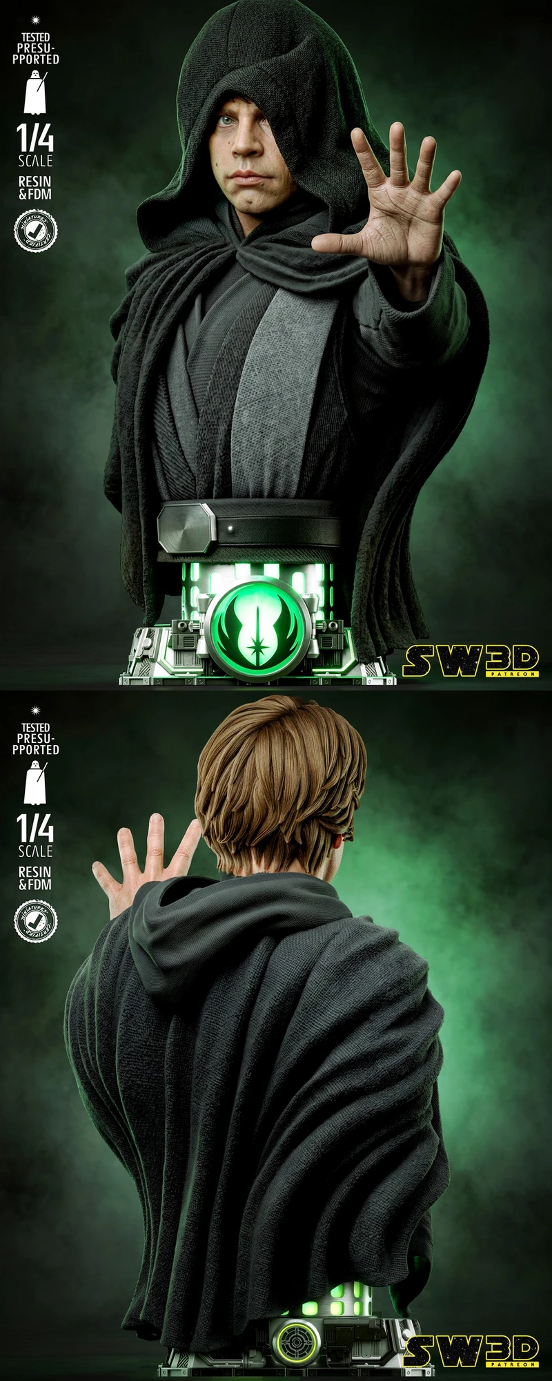 Luke Skywalker Bust — Star Wars 3D model