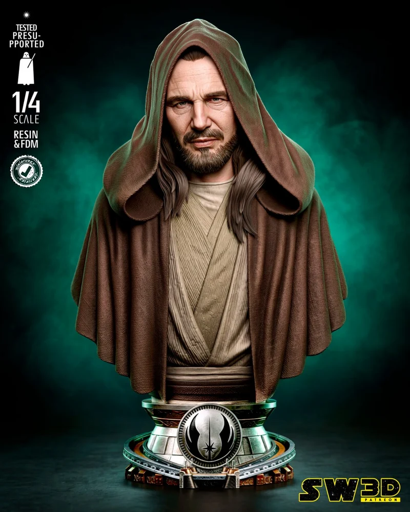 Qui-Gon Jinn Bust — Star Wars 3D model