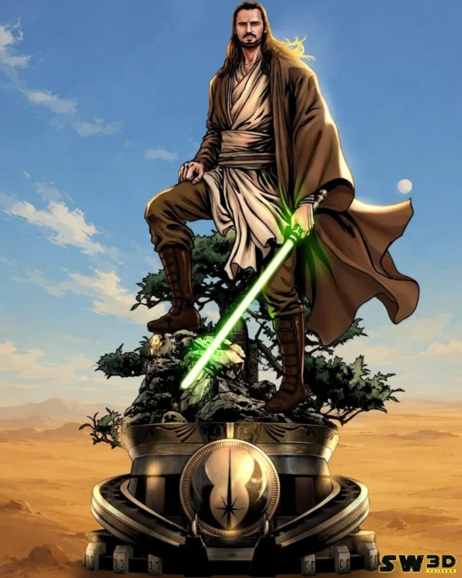 Qui-Gon Jinn Sculpture — Star Wars 3D model