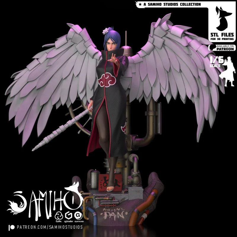 Konan — Naruto 3D model
