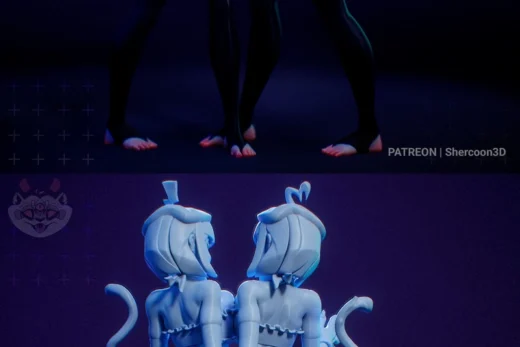 BonBon and ChuChu — Original Character 3D model