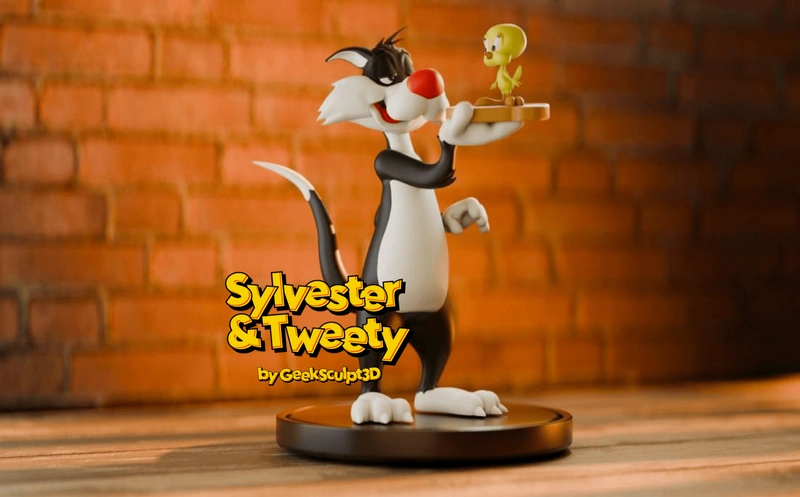 Sylvester and Tweety — Looney Tunes 3D model