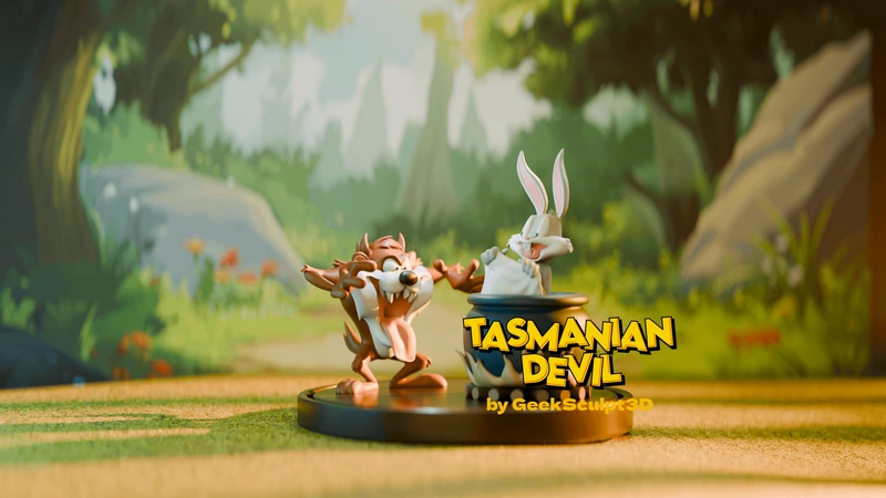 Taz and Bugs Bunny — Looney Tunes 3D model