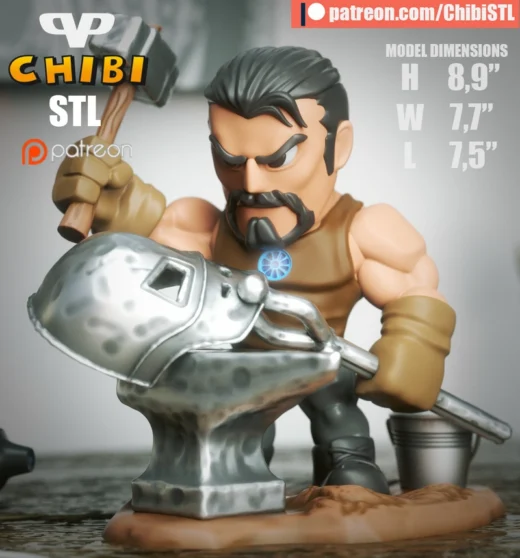 Tony Stark Chibi — Marvel 3D model