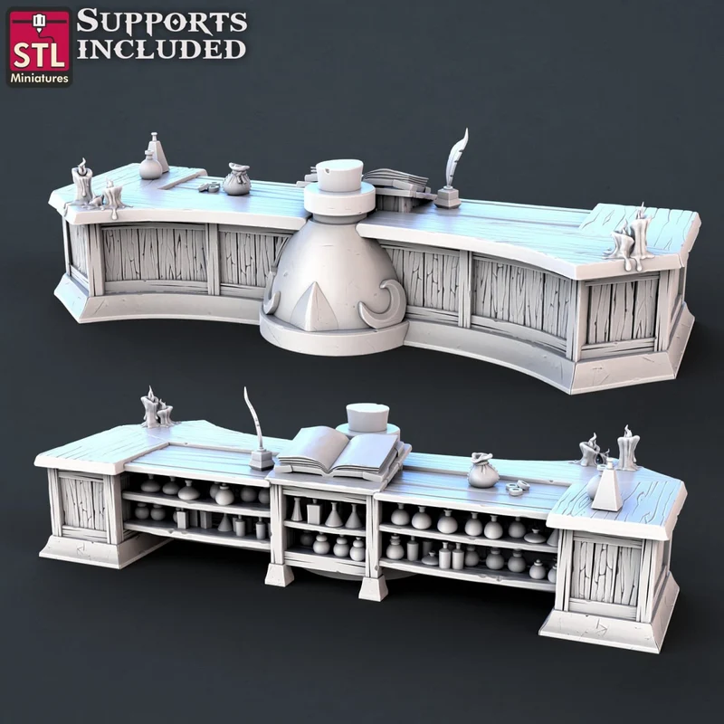 Toxic Vendor Counter — Fantasy 3D model