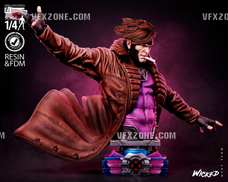 Gambit Bust — Marvel 3D model