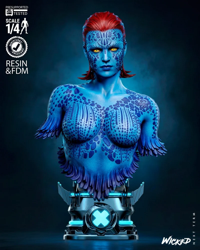 Mystique Portrait Bust — Marvel 3D model