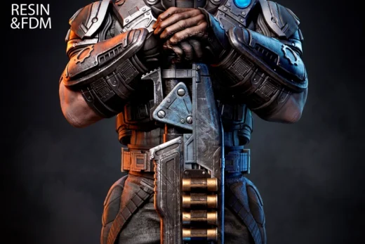 Dominic Santiago Bust — Gears of War 3D model