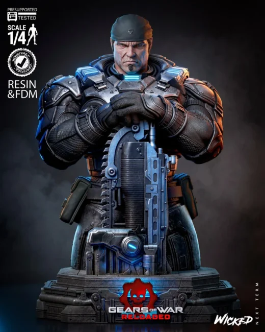 Marcus Fenix Bust — Gears of War 3D model