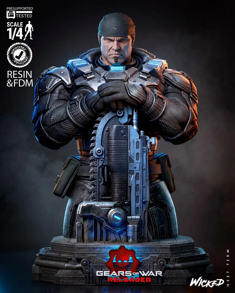 Marcus Fenix Bust — Gears of War 3D model
