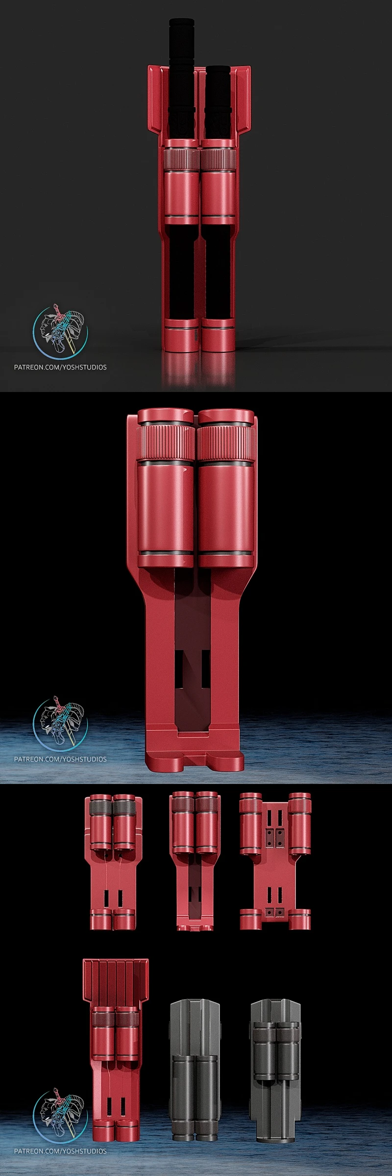 Daredevil Billy Club Holster — Marvel 3D model