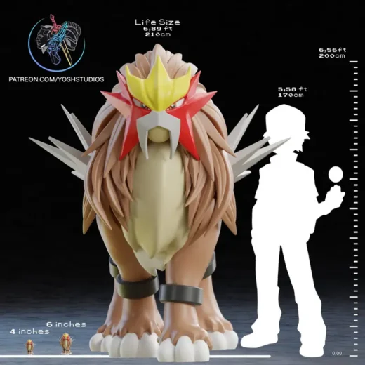 Life Size Entei — Pokémon 3D model