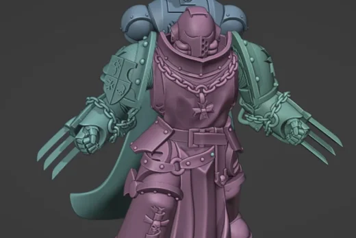 Black Templar Sword Brother — Warhammer 40,000 3D model