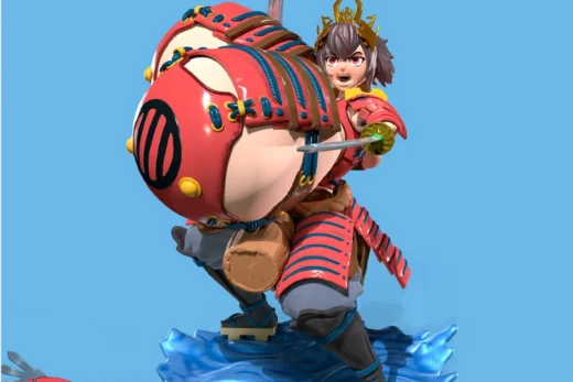Boob Samurai — Original Character 3D model