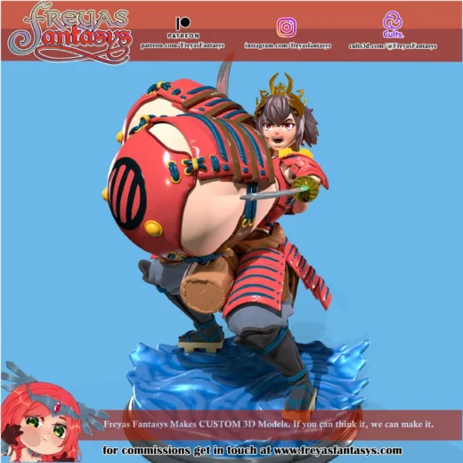 Boob Samurai — Original Character 3D model