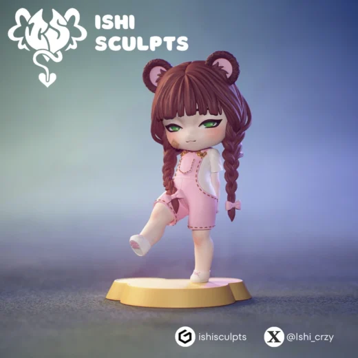 Chibi Emi Bear — Original Character 3D model