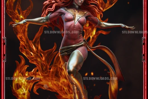 Jean Grey Dark Phoenix — Marvel 3D model