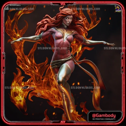 Jean Grey Dark Phoenix — Marvel 3D model