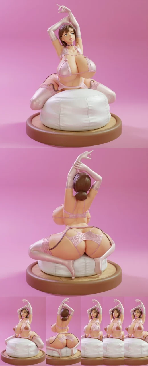 Curvy Bimbo MILF — Original Character 3D model