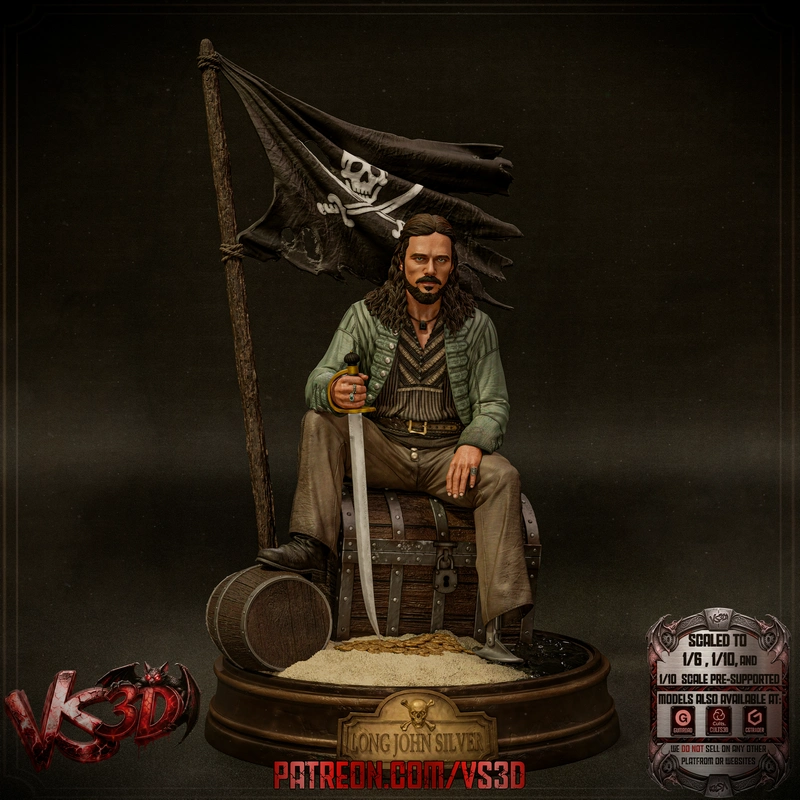 Long John Silver — Treasure Island 3D model